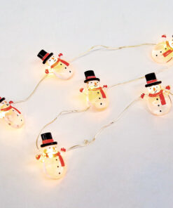 SNOWMAN 15 MINI LED ΛΑΜΠΑΚIA ΣΕΙΡΑ, WW, ΑΣΗΜΙ ΚΑΛΩΔ. ΧΑΛΚΟΥ, MΠΑΤ. (2ΑΑ),IP20, 140+30CM ΔΙΑΦ ΚΑΛ ACA – X07151102