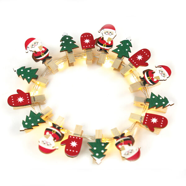 SANTA & TREES 16 MINI LED ΛΑΜΠ. ΣΕΙΡΑ, WW, ΑΣΗΜΙ ΚΑΛ. ΧΑΛΚ., MΠΑΤ. (2ΑΑ),IP20, 150+30CM ΔΙΑΦ ΚΑΛ ACA - X07161105