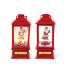 PLASTIC SNOWY MUSIC SANTA LANTERN, 2 MINI LED ΛΑΜΠΑΚ. WW, ΜΠΑΤ. (3ΑAΑ),IP20, 10Χ10Χ20CM ACA – X0721106