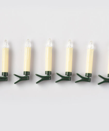 6 WHITE MINI CLIPS CANDLES, 6*1  LED ΛΑΜΠ. ΜΠΑΤ. (6*AAA), WW,IP20, φ1.5X10.5cm ACA – X0761121