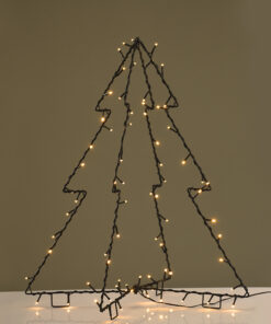 METAL FOLDABLE TREE, 74 LED ΛΑΜΠ. ΣΕΙΡΑ WW ΑΝΤΑΠ(3.5V)ΣΤΑΘ. ΜΑΥΡΟ ΚΑΛ.IP44 55Χ65CM, 4Μ ΚΑΛ ΤΡΟΦ ACA – X07751446