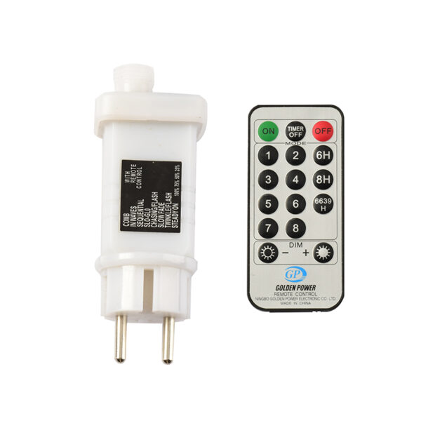 ΑΝΤΑΠΤ. 31VDC 12W 8 ΠΡΟΓΡΑΜΜΑΤΑ & IR CONTROLLER(ON/OFF+8 FUNC.+TIMER+DIMMER) MAX 1500LEDS ΠΡΟΓΡΑΜ. ACA - X0812WFAR