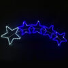5 STARS 144 LED 6m ΜΟΝΟΚ. ΦΩΤ ΛΕΥΚΟ & ΜΠΛΕ FLASH IP65, 150*50cm 1.5m ΚΑΛ. ACA – X081441620