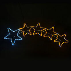 5 STARS 144 LED 6m ΜΟΝΟΚ. ΦΩΤ ΛΕΥΚΟ & ΚΙΤΡΙΝΟ FLASH IP65 150*50cm 1.5m ΚΑΛ. ACA – X081442920
