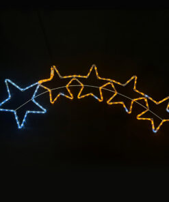 5 STARS 144 LED 6m ΜΟΝΟΚ. ΦΩΤ ΛΕΥΚΟ & ΚΙΤΡΙΝΟ FLASH IP65 150*50cm 1.5m ΚΑΛ. ACA – X081442920
