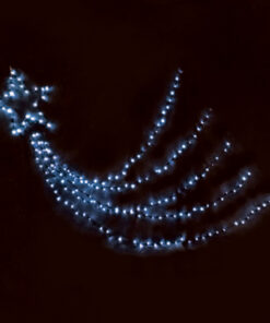 SHOOTING STAR, 5 ROWS, 150 CW LED 8 ΛΕΙΤΟΥΡΓ., ΑΝΤΑΠ. (4.5VDC) IP44  30cm (1m ΟΥΡΑ), 5m. ΚΑΛ. ΤΡ ACA – X081502225