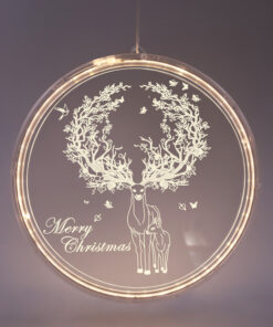 “3D ACRYLIC REINDEER”, 36 WW LED ΣΤΑΘ. IP20  21X21.6CM, USB ΚΑΛ. ΤΡΟΦΟΔ. ACA – X08241254