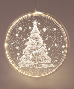 “3D ACRYLIC CHRISTMAS TREE”, 24 WW LED ΣΤΑΘ. IP20  21X21.6CM, USB ΚΑΛ. ΤΡΟΦΟΔ.  ACA – X08241259
