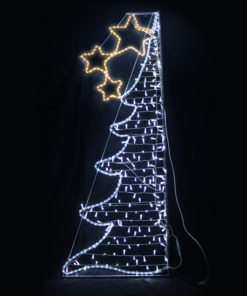 “HALF XMAS TREE”, 252&200LED ΕΠΙΣT ΣΧΕΔ 7mΜΟΝΟΚ. ΦΩΤ+ΛΑΜ ΣΕΙΡ,CW+ΚΙΤΡ ΣΤΑΘ,IP44,750x200CM,1.5m ΤΡ ACA – X082522219