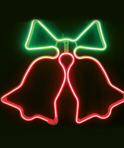 DΟUBLE BELLS 300 NEON LED 3m NEON DOUBLE SMD ΦΩΤ., ΚΟΚΚΙΝΟ+ΠΡΑΣΙΝΟ ΣΤΑΘ., IP44, 62Χ50CM, 1.5m ΚΑ ACA – X0830034112