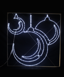“THREE CHRISTMAS BALL”,414 LED ΕΠΙΣΤΗΛ ΣΧΕΔ. 11.5m ΜΟΝΟΚ. ΦΩΤΟΣ,CW ΣΤΑΘ,IP44,120x120CM,1.5m ΤΡΟΦ. ACA – X0841422113
