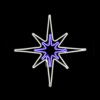 “NORTH STAR” 600 NEON LED 6m DOUBLE SMD ROPE LIGHT, CW+BLUE STEADY,IP44,81Χ81CM,1.5m ΚΑΛ. ΤΡΟΦ. ACA – X086002215