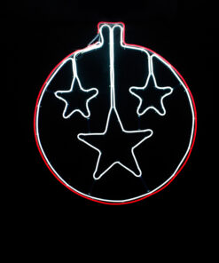 STAR BALL 700 NEON LED 7m NEON DOUBLE SMD ΦΩΤ., ΚΟΚΚΙΝΟ+CW ΣΤΑΘ., IP44, 60X67CM, 1.5m ΚΑΛ. ACA – X0870034113