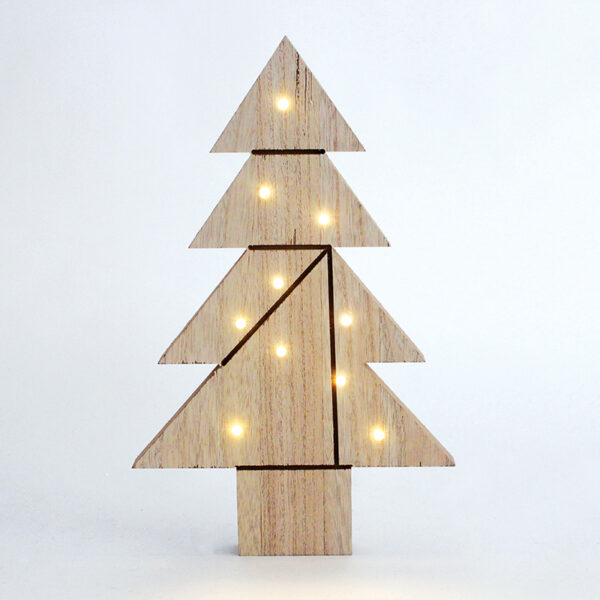 WOODEN TREE TABLE 10 LED WW ΛΑΜΠΑΚΙΑ ΜΠ/ΡΙΕΣ (2AA) IP20 21.5X2.5X35CM ACA - X09101109