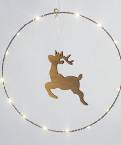 HANGING CIRCLE REINDEER 20 MINI LED WW Λ/ΚΙΑ ΜΠ/ΡΙΕΣ (3AA) IP20 Φ30CM (15Χ13CM), 30CM ΔΙΑΦ. ΚΑΛΩ ACA – X09201103