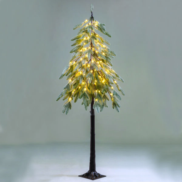 ΧΙΟΝΙΣΜΕΝΟ ΧΡΙΣΤΟΥΓΙΕΝΝΙΑΤΙΚΟ  GREEN PINE TREE ΜΕ 120 WW LED ΛΑΜΠΑΚΙΑ  ΑΝΤΑΠΤ:4,5V IP44 ΥΨΟΣ 180cm ΒΑΣΗ:21x21cm 5m ΚΑΛ ACA - X101201446