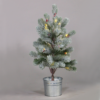 “SNOW PINE TREE WITH RED CHERRY AND POT” 28 WW LED ΛΑΜΠΑΚ. IP20 3xAA ΥΨΟΣ 55cm Ø12,5cm ACA – X1028114