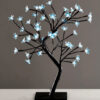 TREE WITH FLOWERS OF SILICONE  36LED ΛΑΜΠΑΚIA ΜΕ ΑΝΤΑΠΤΟΡΑ(24V DC)ΜΠΛΕ IP20 45cm 3m ΜΑΥΡΟ ΚΑΛΩΔΙΟ ACA – X1036641