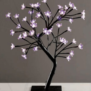TREE WITH FLOWERS OF SILICONE  36LED ΛΑΜΠΑΚIA ΜΕ ΑΝΤΑΠΤΟΡΑ(24V DC)ΜΩΒ IP20 45cm 3m ΜΑΥΡΟ ΚΑΛΩΔΙΟ ACA – X1036841