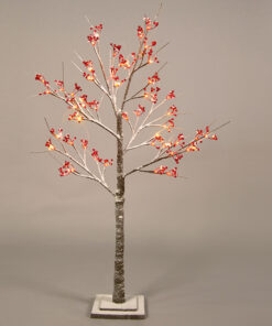 SNOW RED BERRY TREE 48 WW LED ΛΑΜΠΑΚ.ΑΝΤΑΠΤ.(24VDC) IP44 20X20X120CM 3M KΑΦΕ ΚΑΛ. ΤΡΟΦ. ACA – X1048143