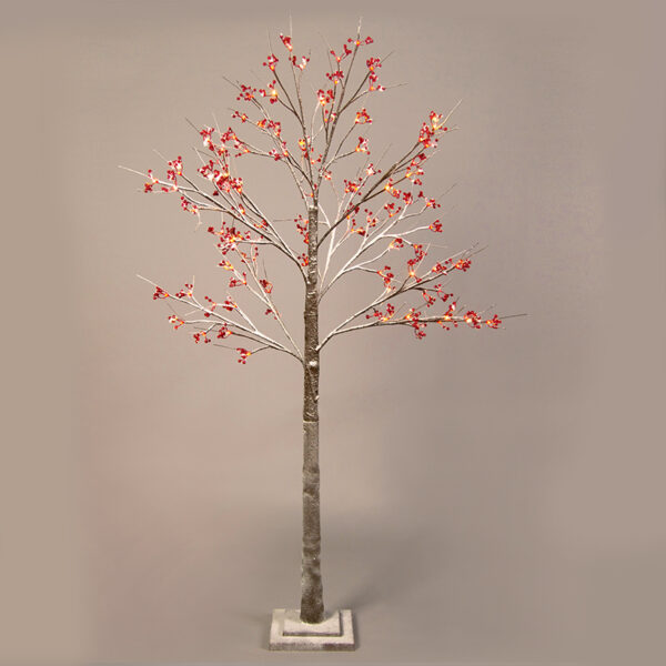 SNOW RED BERRY TREE 96 WW LED ΛΑΜΠΑΚ.ΑΝΤΑΠΤ.(24VDC) IP44 24X24X180CM 3M KΑΦΕ ΚΑΛ. ΤΡΟΦ. ACA - X1096143