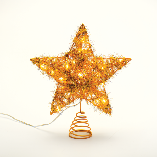 "GOLD CONVEX STAR" 20 MINI WW LED ΛΑΜΠ. ΜΠΑΤ. 3ΧΑΑ,IP20 23x5x20cm ACA - X11201121