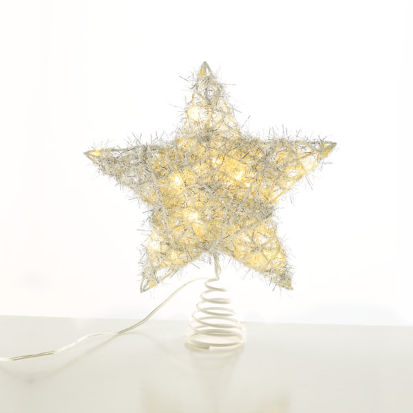 "SILVER CONVEX STAR" 20 MINI WW LED ΛΑΜΠ. ΜΠΑΤ. 3ΧΑΑ,IP20 23x5x20cm ACA - X11201122