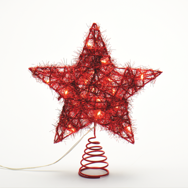 "RED CONVEX STAR" 20 MINI WW LED ΛΑΜΠ. ΜΠΑΤ. 3ΧΑΑ,IP20 23x5x20cm ACA - X11201123