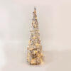 RATTAN CONE TREE WITH SNOW 30 MINI WW LED ΛΑΜΠ. ΜΠΑΤ. 3ΧΑΑ,IP20 Φ18.5Χ50CM ACA – X11301110