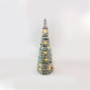 GREEN RATTAN CONE TREE WITH SNOW 30 MINI WW LED ΛΑΜΠ. ΜΠΑΤ. 3ΧΑΑ,IP20 Φ18.5Χ50CM ACA – X1130119