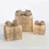 SET “WHITE&CHAMPAGN GOLD GIFT BOX&GLITR BOW” 90(20+30+40)WW MINILED  ΜΠΑΤ.3*3ΑΑ IP20 17,23,28.5CM ACA – X11901114
