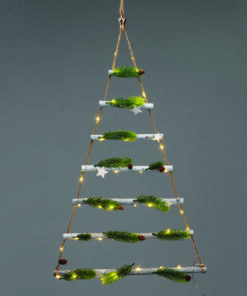 XMAS TREE & STAR ΚΡΕΜΑΣΤΟ ΔΙΑΚΟΣΜ ΘΕΡΜO 40 ΛΑΜΠ ΣΤΑΘ ΜΠΑΤ 2*ΑΑ(ΔΕΝ ΣΥΜΠ) 47cm*Υ:85cm IP20 30cm ΚΑΛ ACA – X13401123