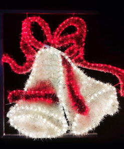DOUBLE BELLS WITH BOW 468LED ΕΠΙΣΤΗΛ ΣΧΕΔ 13m ΜΟΝΟΚ ΦΩΤΟΣ ΚΟΚΚΙΝ & ΛΕΥΚ ΣΤΑΘ IP65 80×80 cm 1,5m ΚΑΛ ACA – X1746814011