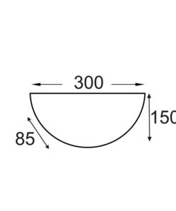 ΑΠΛΙΚΑ 30cm ΚΙΤΡΙΝΟ ΓΥΑΛΙ ALBATRE ACA – XD01302Y