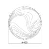 ΠΛΑΦΟΝΙΕΡΑ 3XE27 ΛΕΥΚΗ ΑΜΜΟΒΟΛΗ ΣΧΕΔΙΑ Φ40 PELAGOS ACA DECOR – XD08400