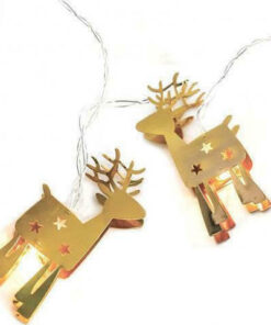 METAL GOLD STRING LIGHTS ΤΑΡΑΝΔΟΣ 10 LED ΛΑΜΠΑΚΙΑ ΣΕΙΡΑ ΜΠΑΤΑΡ(2xΑΑ) ΘΕΡΜΟ ΛΕΥΚΟ IP20 135+30cm ΔΙΑΦΑ ACA – XE10WW2A