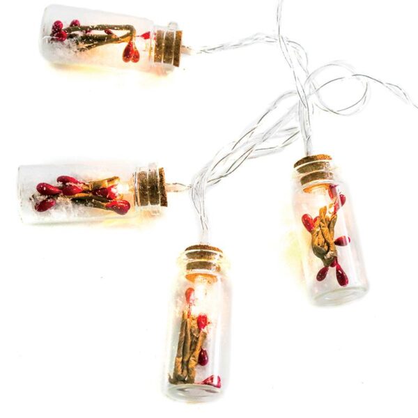 ”MINI GLASS BOTTLE KOKKINO MOYPO 10 LED ΛΑΜΠΑΚ ΣΕΙΡΑ ΜΠΑΤΑΡ(2xΑΑ) ΘΕΡΜΟ ΛΕΥΚΟ IP20 135+30cm ΔΙΑΦΑΝ  ACA - XI10WW2A