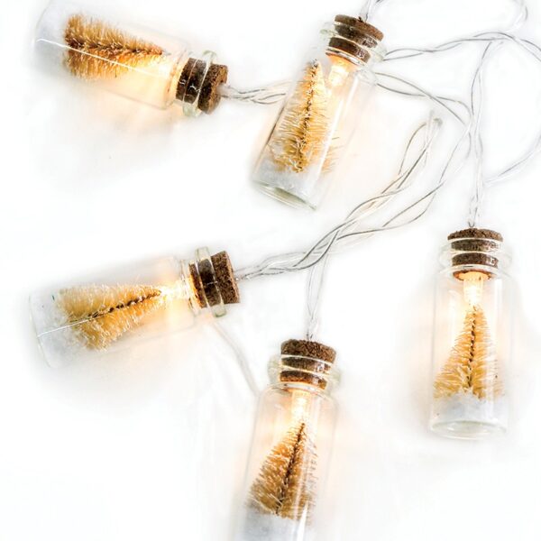 ”MINI GLASS BOTTLE ΛΕΥΚΟ ΔΕΝΤΡΟ 10 LED ΛΑΜΠΑΚIA ΣΕΙΡΑ ΜΠΑΤΑΡ(2xΑΑ) ΘΕΡΜΟ ΛΕΥΚΟ IP20 135+30cm ΔΙΑΦΑΝ Κ ACA - XJ10WW2A