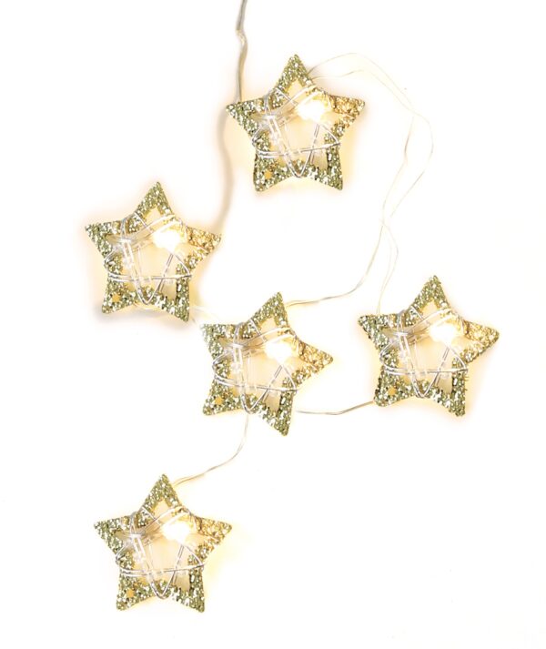 DIAMOND & JEWELRY STRING LIGHTS” ΑΣΤΕΡΙ 20 LED ΛΑΜΠΑΚIA ΣΕΙΡΑ ΜΠΑΤΑΡ(2xΑΑ) ΘΕΡΜΟ ΛΕΥΚΟ IP20 190+30cm  ACA - XL20WW2A