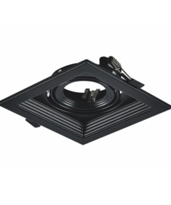 Βάση Σπότ Χωνευτή 130×130 Μαύρη 1xGU10 ACA – XMGU1B