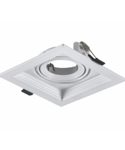 Βάση Σπότ Χωνευτή 130×130 Λευκή 1xGU10 ACA – XMGU1W