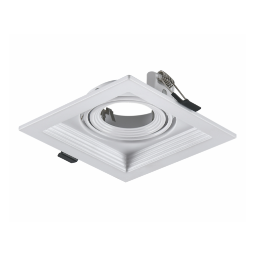 Βάση Σπότ Χωνευτή 130×130 Λευκή 1xGU10 ACA – XMGU1W
