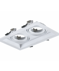 Βάση Σπότ Χωνευτή 130×225 Λευκή 2xGU10 ACA – XMGU2W