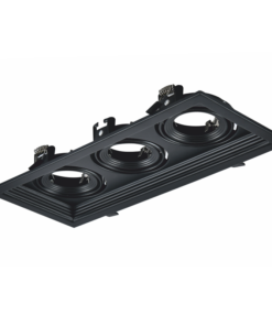 Βάση Σπότ Χωνευτή 130×320 Μαύρη 3xGU10 ACA – XMGU3B