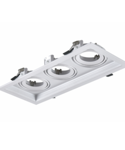 Βάση Σπότ Χωνευτή 130×320 Λευκή 3xGU10 ACA – XMGU3W