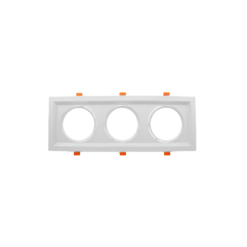 Βάση Σποτ 3xAR111 Τετράγωνη Ρυθμιζόμενη Λευκή 185×485 ACA – XMQAR3W
