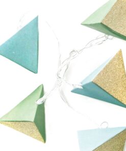 PAPER DECORATIVE STRING LIGHTS” ΠΡΑΣΙΝΟ TΡΙΓΩΝΟ 10 LED ΛΑΜΠΑΚIA ΣΕΙΡΑ ΜΠΑΤΑΡ(2xΑΑ) ΘΕΡΜΟ ΛΕΥΚΟ IP20 ACA – XN10WW2A
