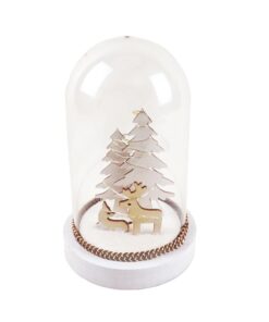 PLASTIC COVER CHRISTMAS MOTIFS ΕΛΑΦΙΑ 8 MINI LED ΛΑΜΠΑΚIA ΜΠΑΤΑΡ(2xAAA) ΘΕΡΜΟ ΛΕΥΚΟ IP20 D12x18cm ACA – XPDEERSWW3A