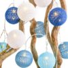 WOVEN BALL FAIRY LIGHTS” ΜΠΛΕ & ΑΣΠΡΗ ΜΠΑΛΑ 20 LED ΛΑΜΠΑΚΙΑ ΣΕΙΡΑ ΜΠΑΤΑΡ(2xΑΑ) ΘΕΡΜΟ ΛΕΥΚΟ IP20 ACA – XR20WW2A