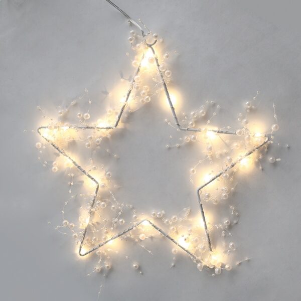 STAR WALL LIGHTS” ΑΣΤΕΡΙ 20 LED ΛΑΜΠΑ& ΜΠΑΤΑΡ(3xAA) ΘΕΡΜΟ ΛΕΥΚΟ IP44 28cm ACA - XSTARDWW282A